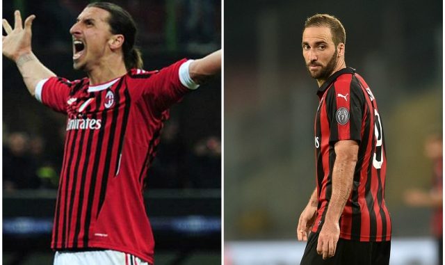 Ibrahimovic Higuain AC Milan Ibrahimovic Higuain AC Milan