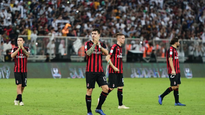Milan Supercoppa defeat Milan Supercoppa defeat