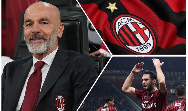 Pioli-Calhanogli-AC-Milan-Lecce Pioli Calhanogli AC Milan Lecce